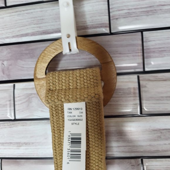 New Jessica Simpson TanBelt Women's Size S 4-6 Brown Leather Trim Pants or Jeans - Picture 6 of 10